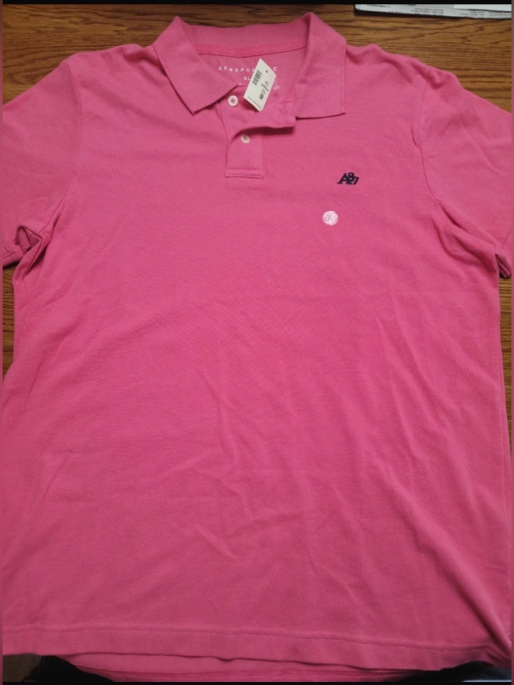NWT-XL Preppy golf, tennis Aeropostale Pink Polo Shirt